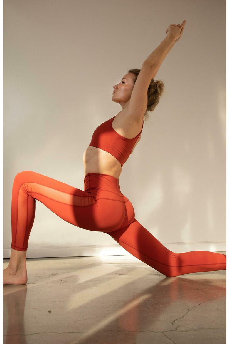 Incline Silkiflex High Waist Leggings 26", Alternate, color, Mars Red