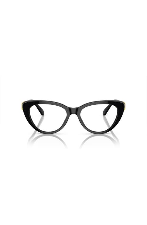 Swarovski 53mm Cat Eye Optical Glasses In Black