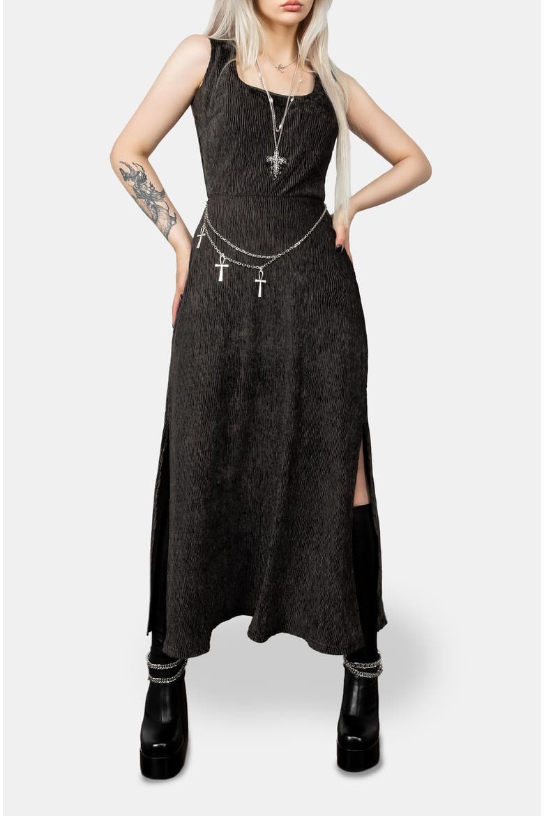 Thekla Dress With Charm Belt, Main, color, Grey