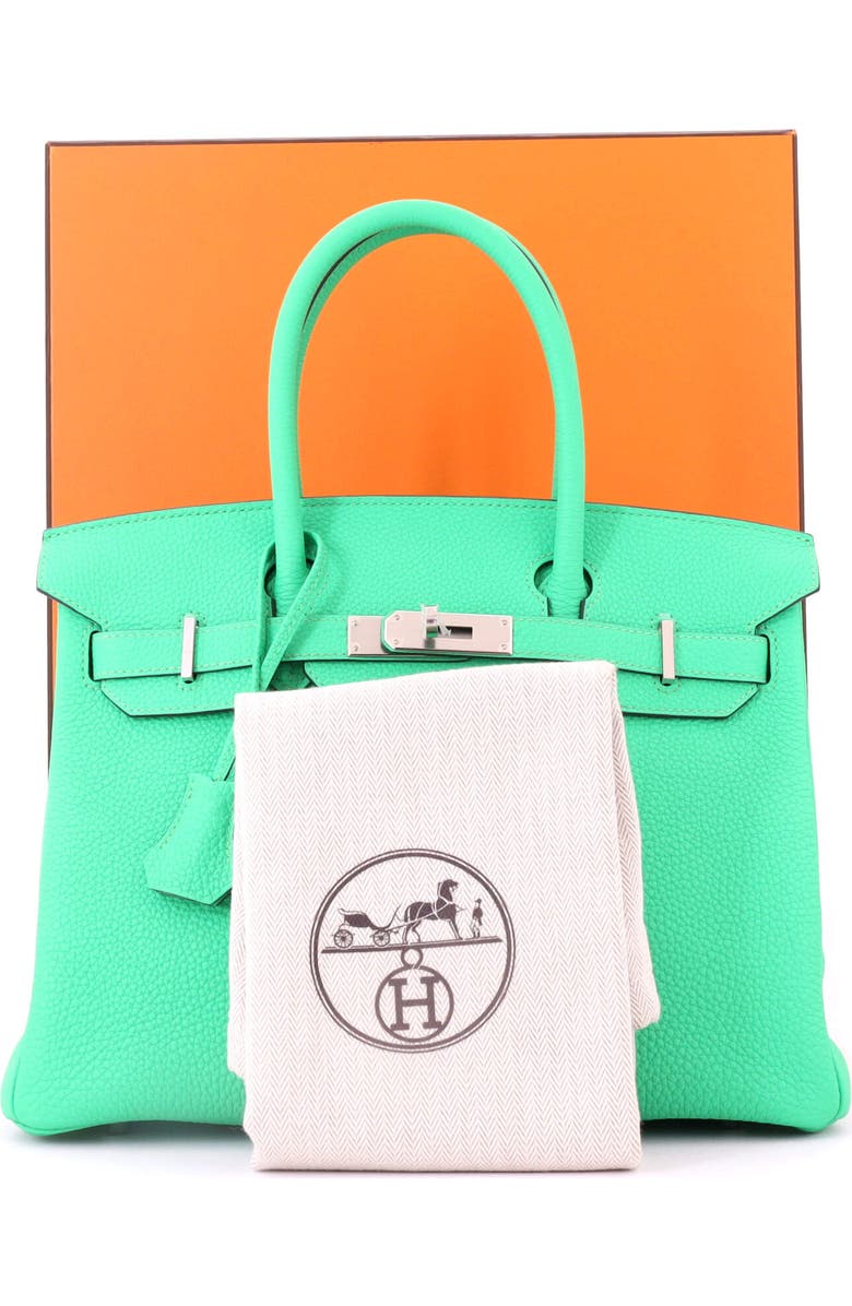 Pre-Owned Hermes Birkin Handbag Green Togo with Palladium Hardware 30, Alternate, color, Vert Comics