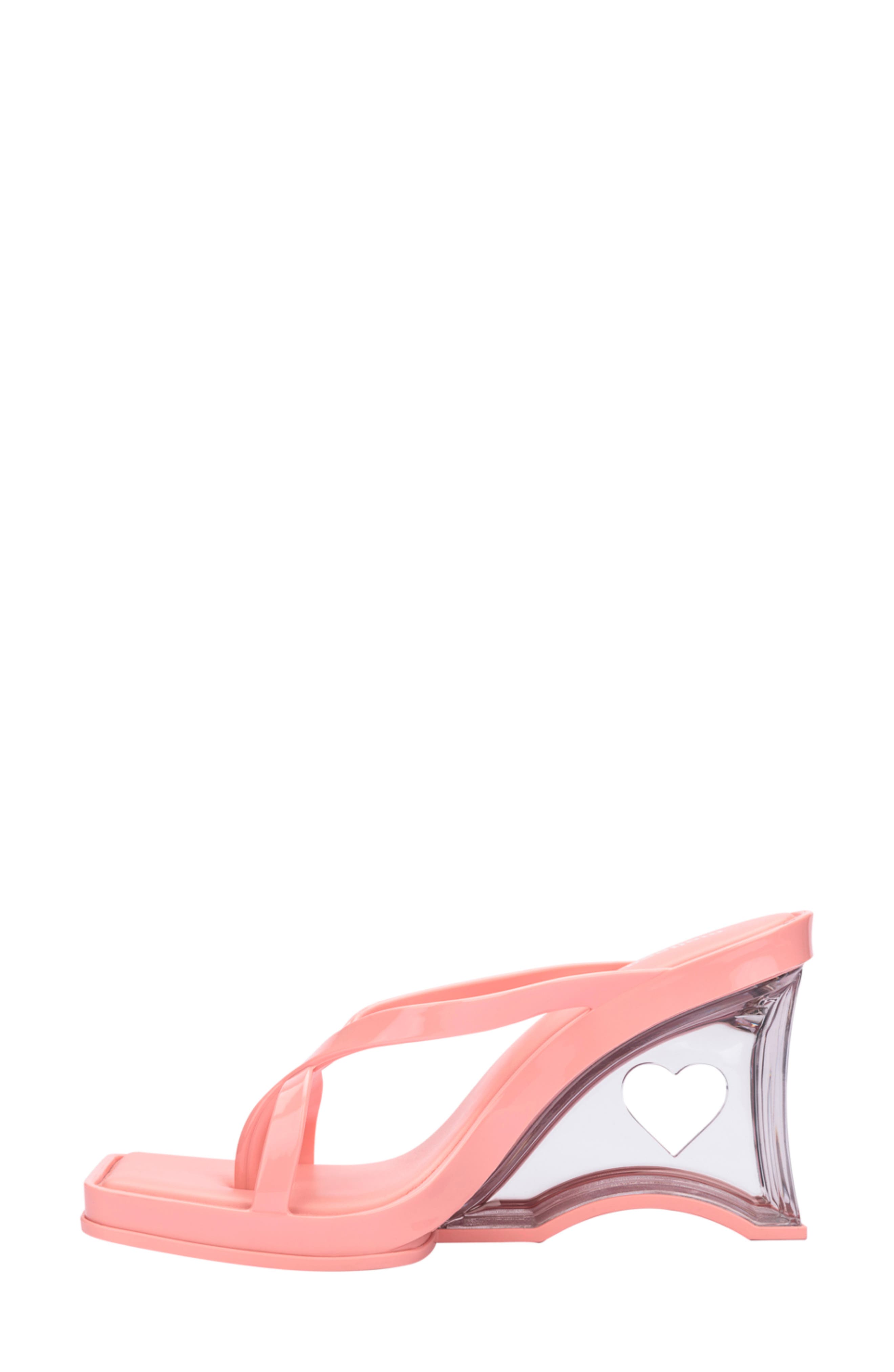 Melissa Strappy Wedge Sandal, Alternate, color, Pink/ Clear