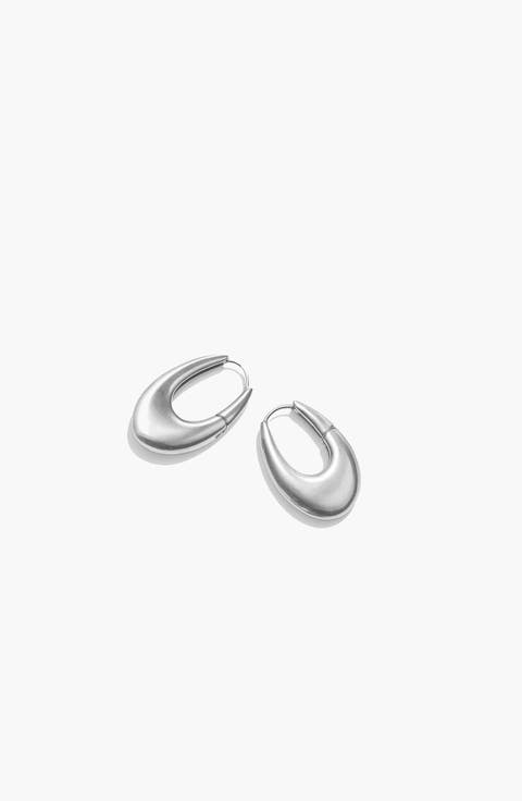 Eclipse Mini Hoops in Silver