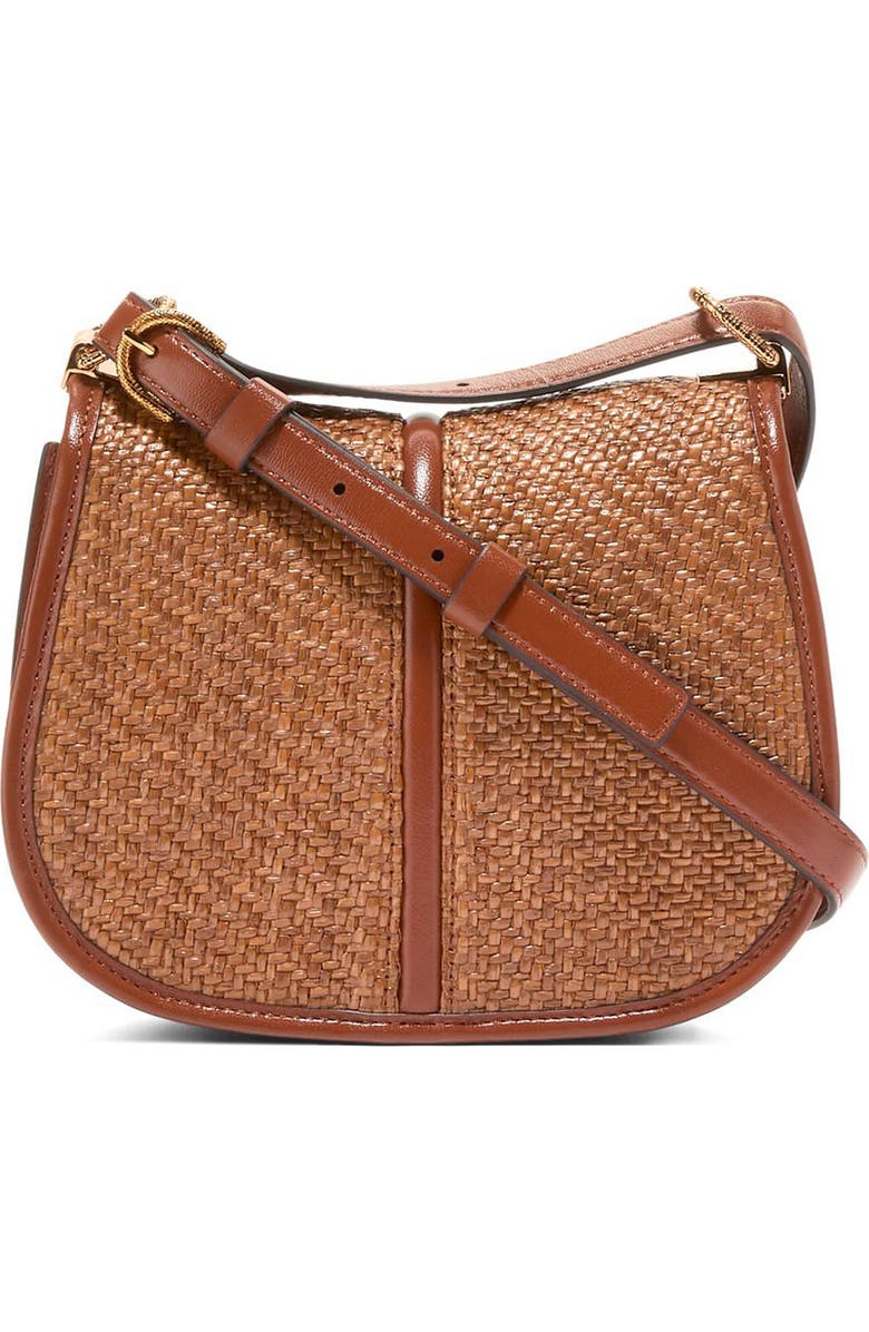 Cole Haan Celenea Woven Raffia Saddle Bag, Alternate, color,