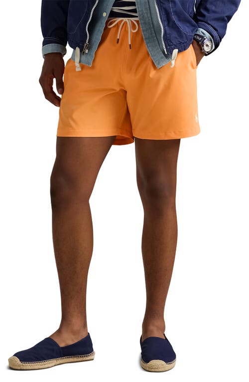 Polo Ralph Lauren Traveler Recycled Polyester Shorts In Key West Orange