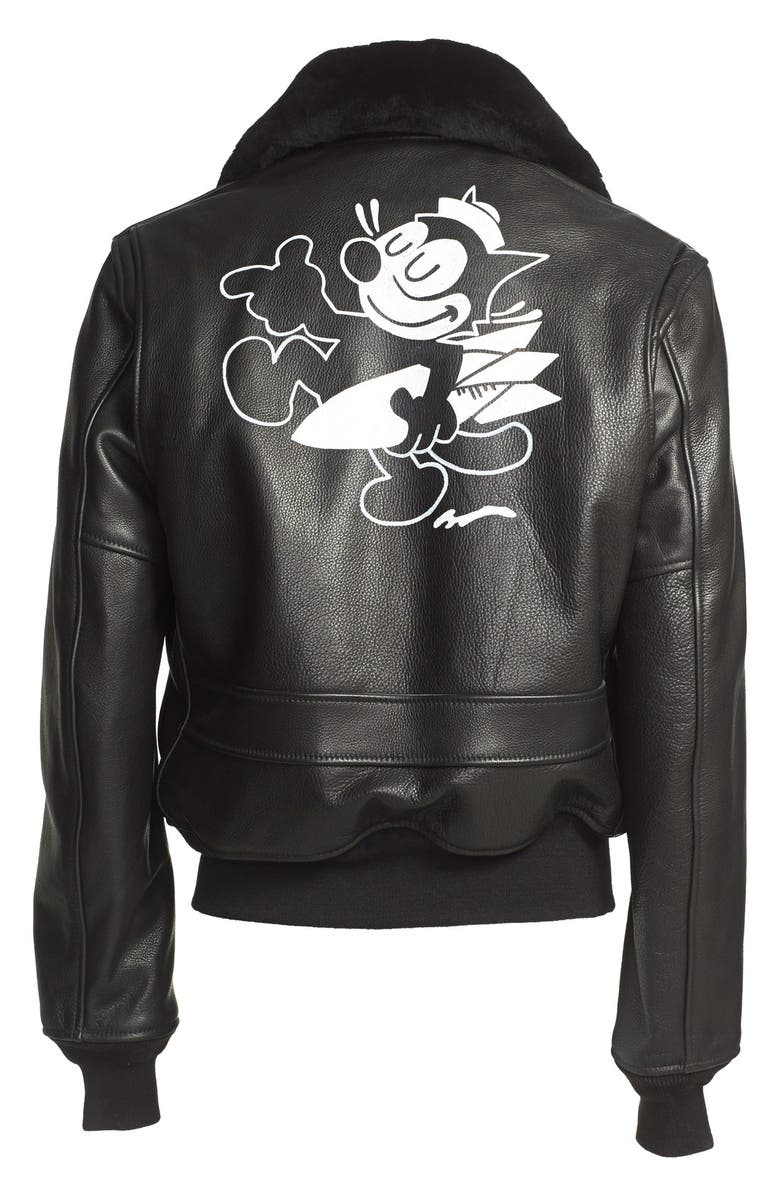 Schott NYC 'Felix the Cat - G-1' Hand Painted Leather Bomber