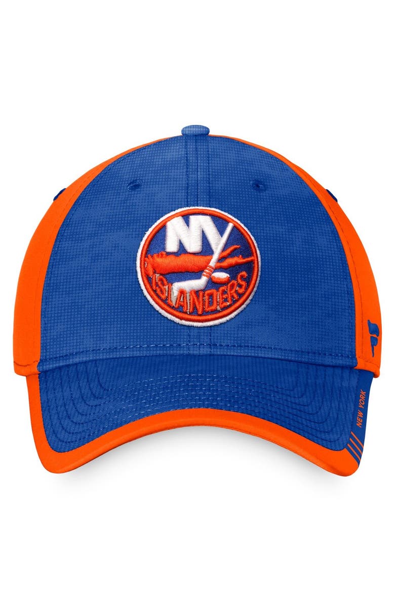 FANATICS Men's Fanatics Branded Royal/Orange New York Islanders Authentic Pro Rink Camo Flex Hat, Alternate, color, 