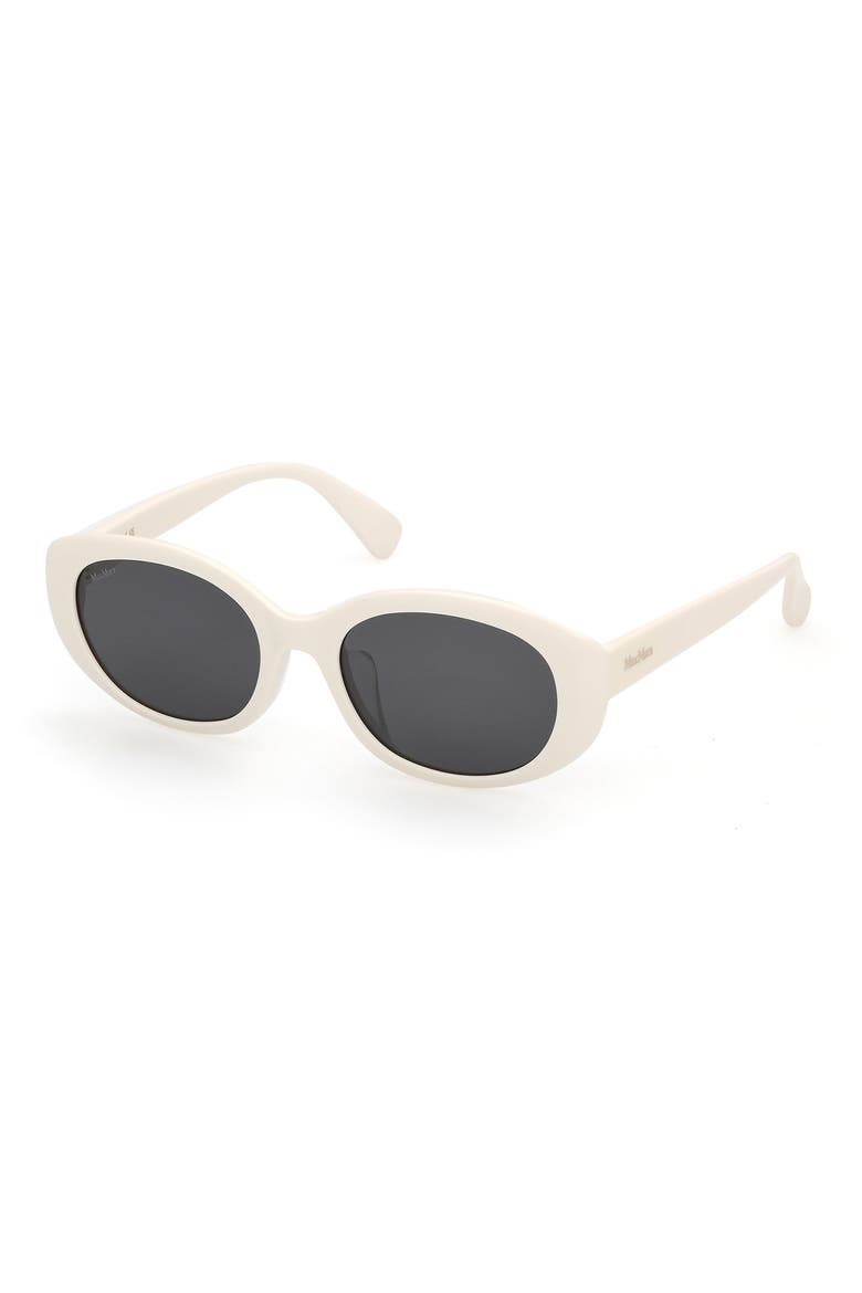 54mm Oval Sunglasses, Alternate, color, IVORY / SMOKE