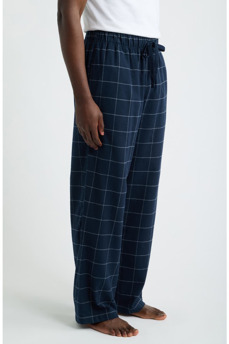 Flannel Pajama Pants, Alternate, color, NAVY NICOLAS CHECK