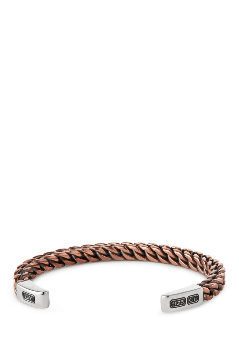 Woven Cuff Bracelet, Main, color, SILVER/ COPPER