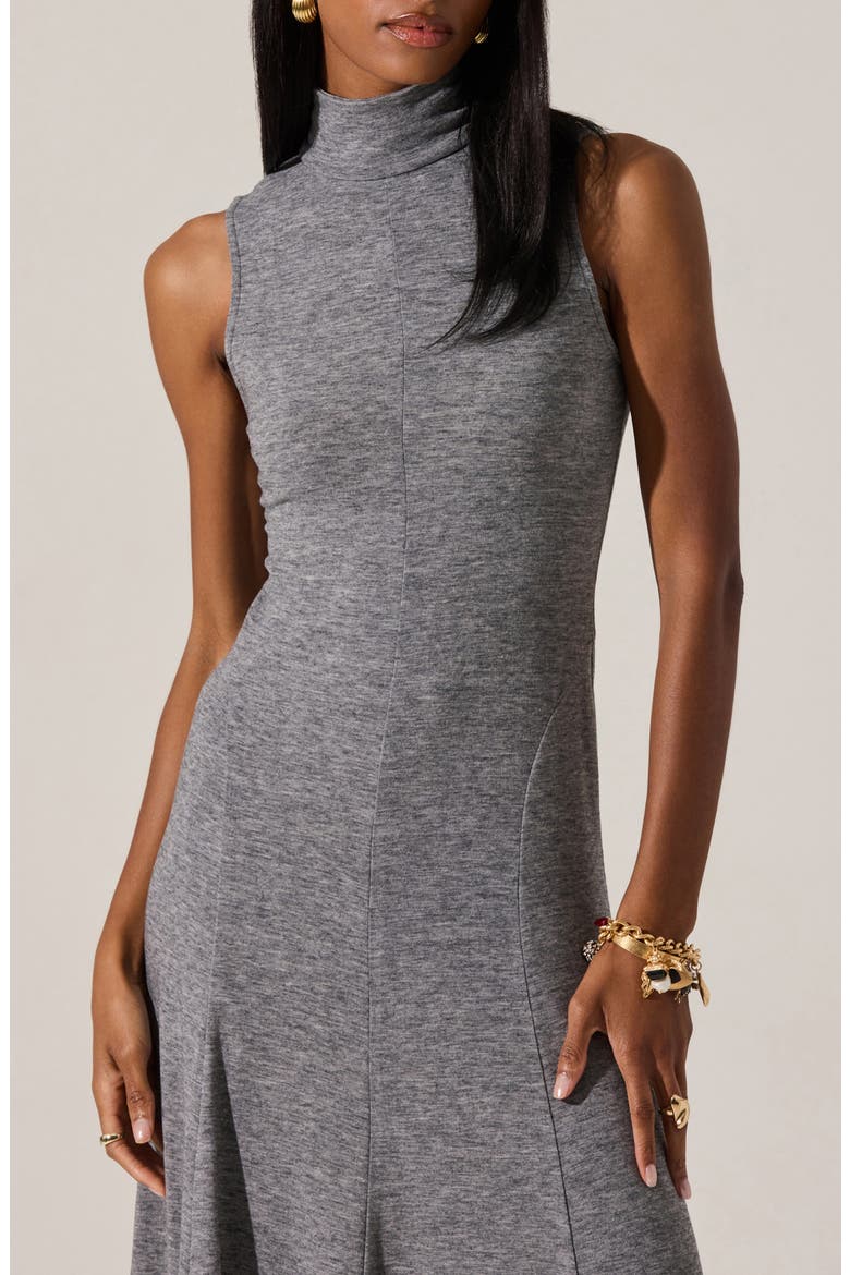 Haylie Turtleneck Knit Dress, Alternate, color, GREY