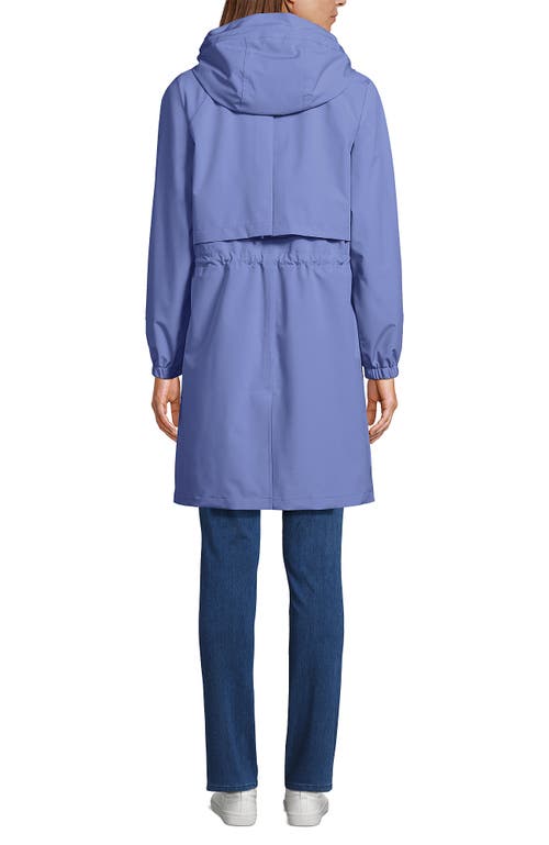 Lands' End Squall Packable Long Raincoat In Light Periwinkle
