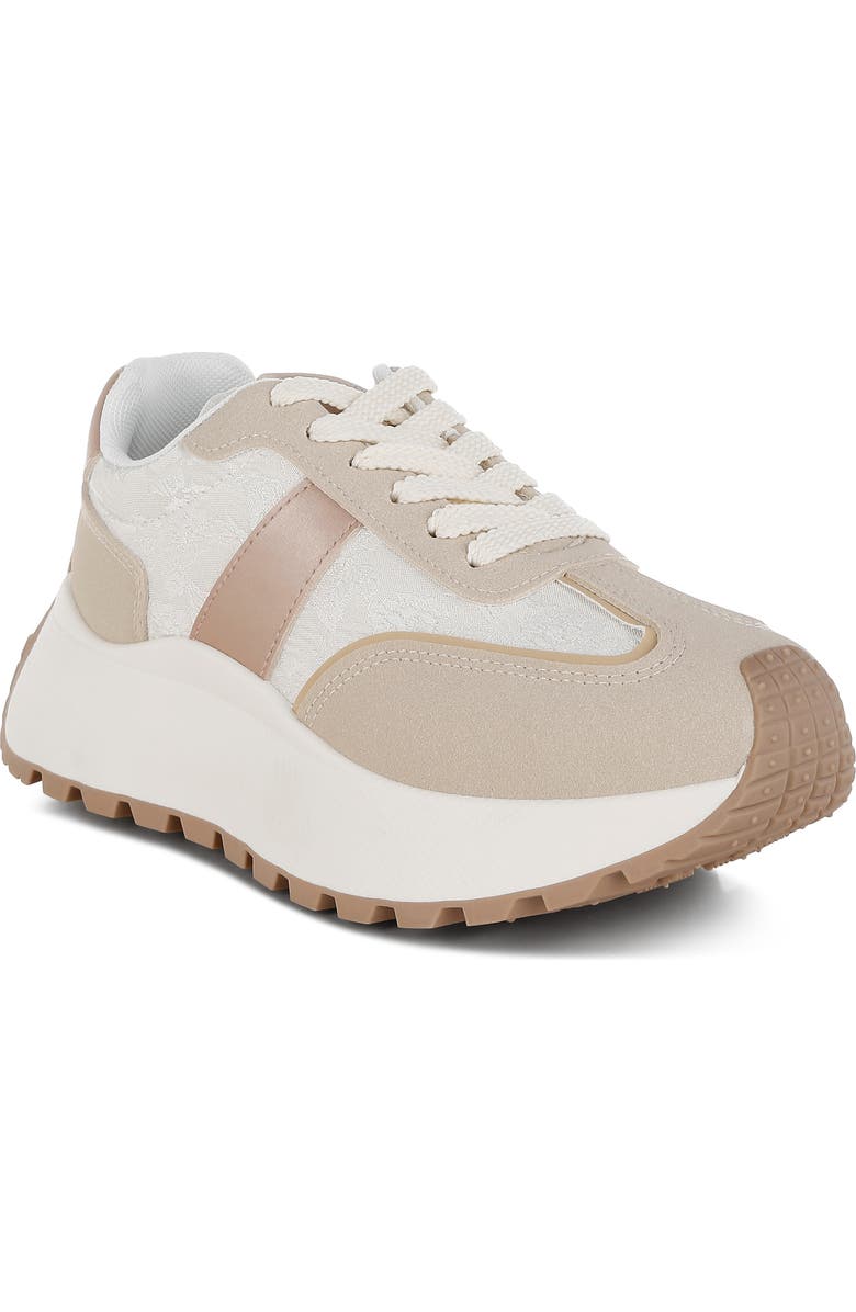 LONDON RAG Squeaker Sneaker, Main, color, Beige