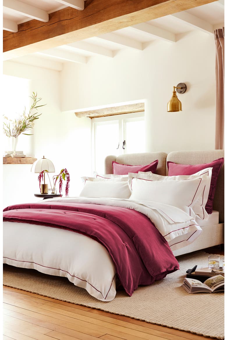 Premium Luxury Sateen Cotton Duvet Cover Sets, Alternate, color, Fuchsia