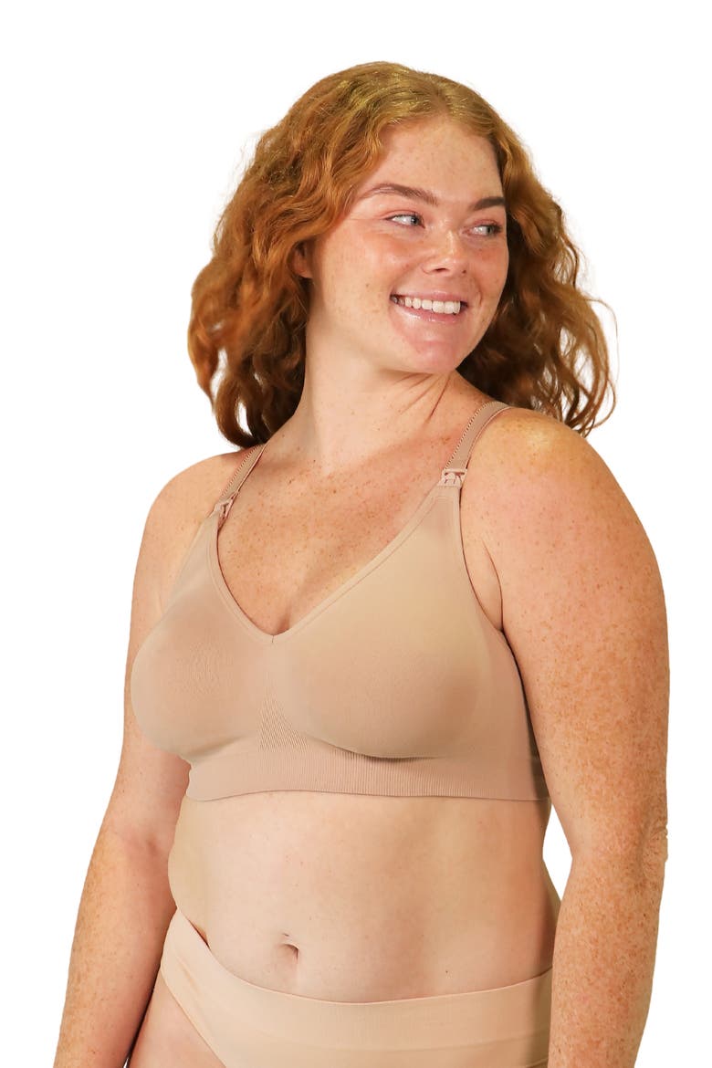 Tiramisu Ultimate Seamless Maternity & Nursing Bra, Alternate, color, Beige