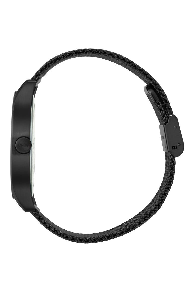 Mesh Strap Bracelet, 42mm, Alternate, color, BLACK DIAL