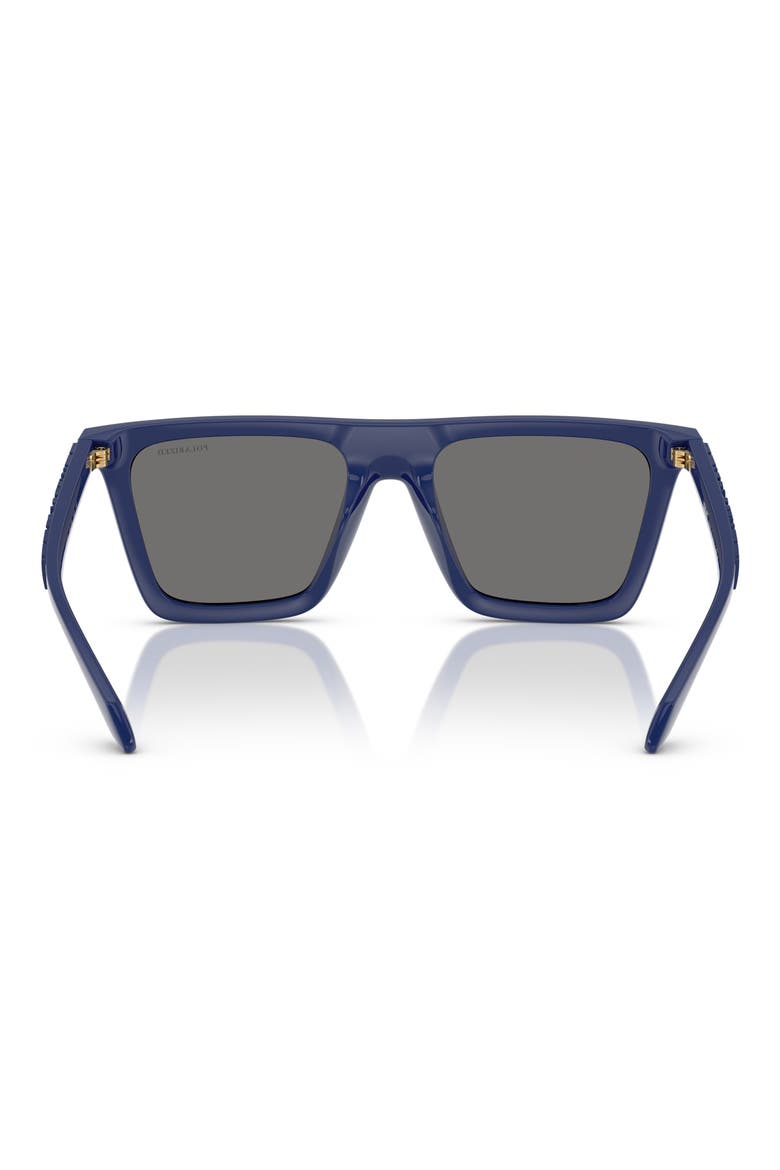 53mm Polarized Rectangular Sunglasses, Alternate, color, BLUE