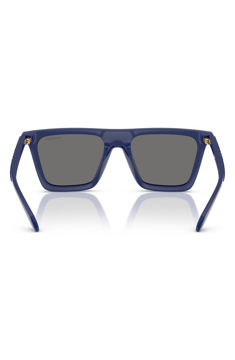 Versace 53mm Polarized Rectangular Sunglasses, Alternate, color,