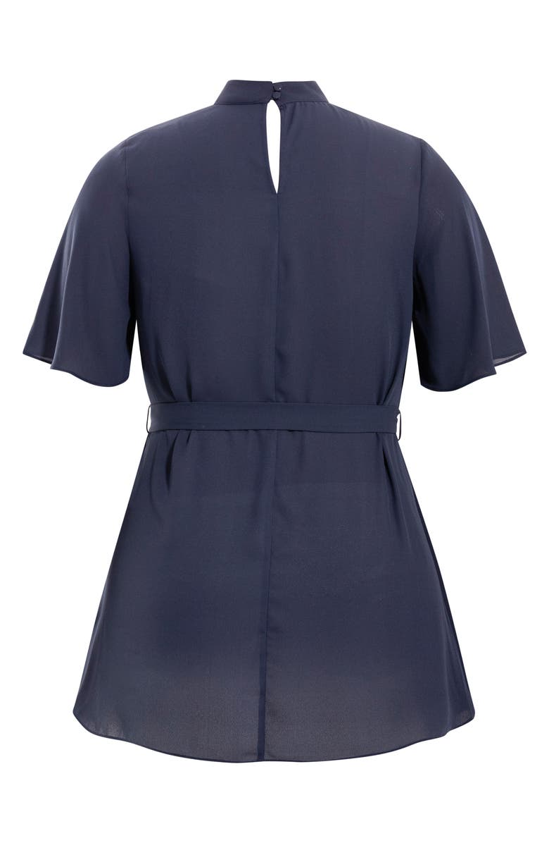 City Chic Tie Waist Tunic, Alternate, color, 