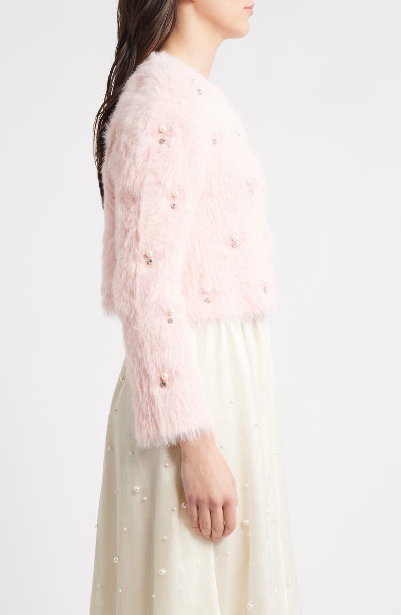 NIKKI LUND Birgitta Embellished Cardigan, Alternate, color, Pink