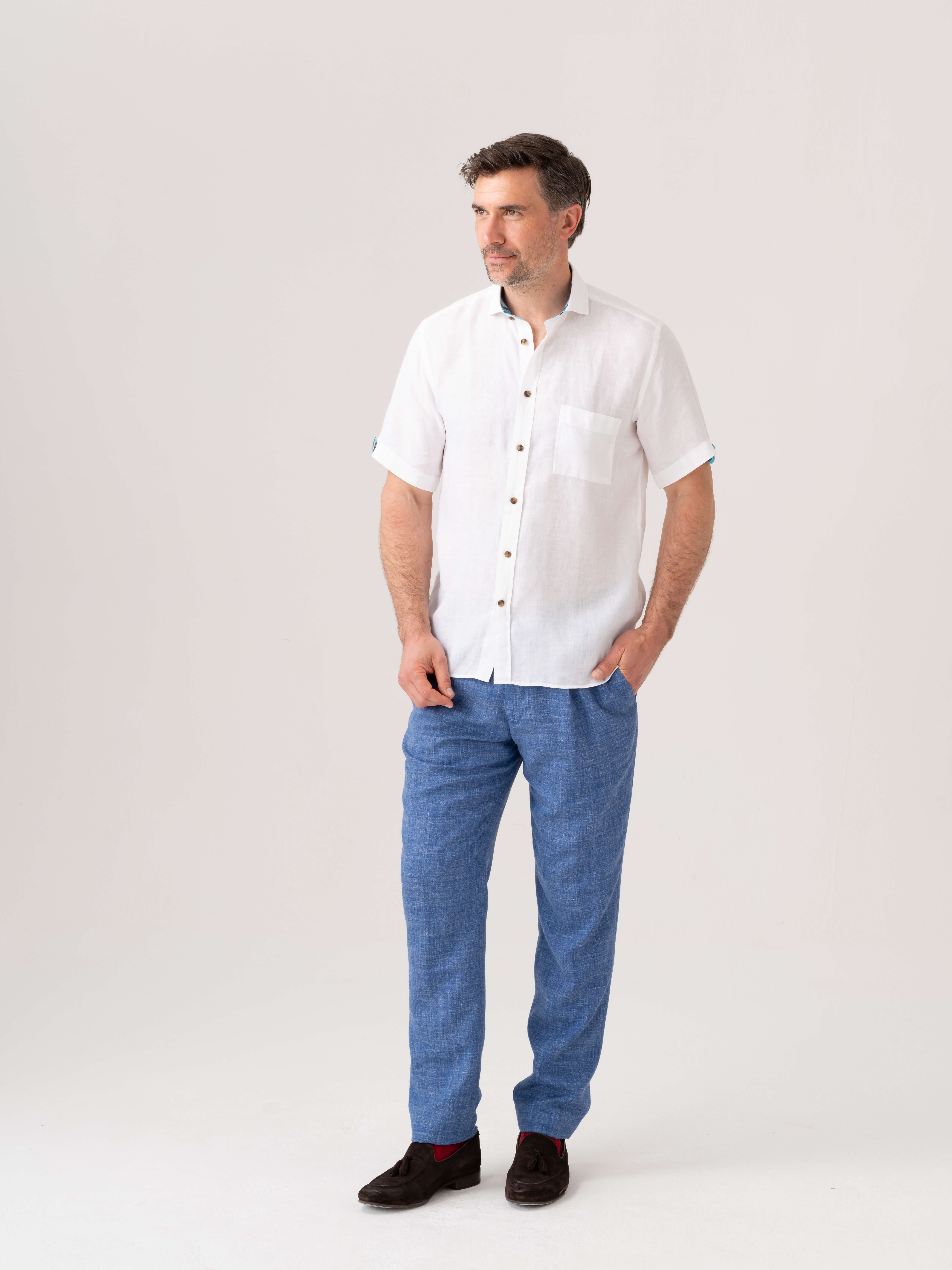 Short Sleeve Linen Shirt - image 2