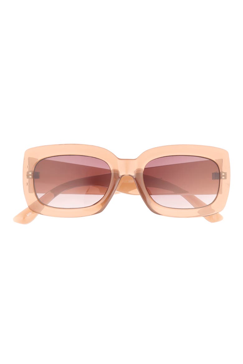 Rectangular Sunglasses, Main, color, BROWN