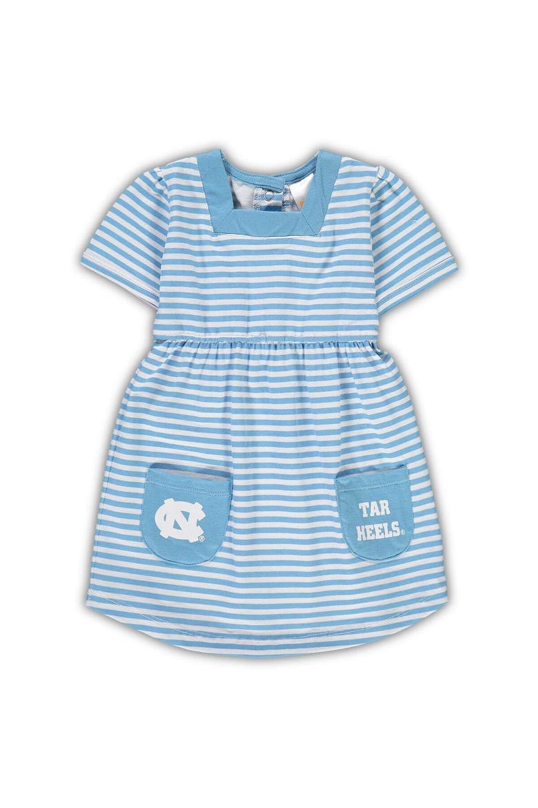 Girl's Toddler Carolina Blue North Carolina Tar Heels Striped Dress with Pockets, Alternate, color, Light Blue