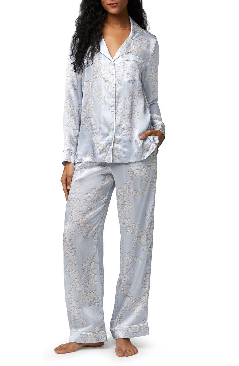 BedHead Pajamas Floral Print Silk Pajamas, Main, color, 