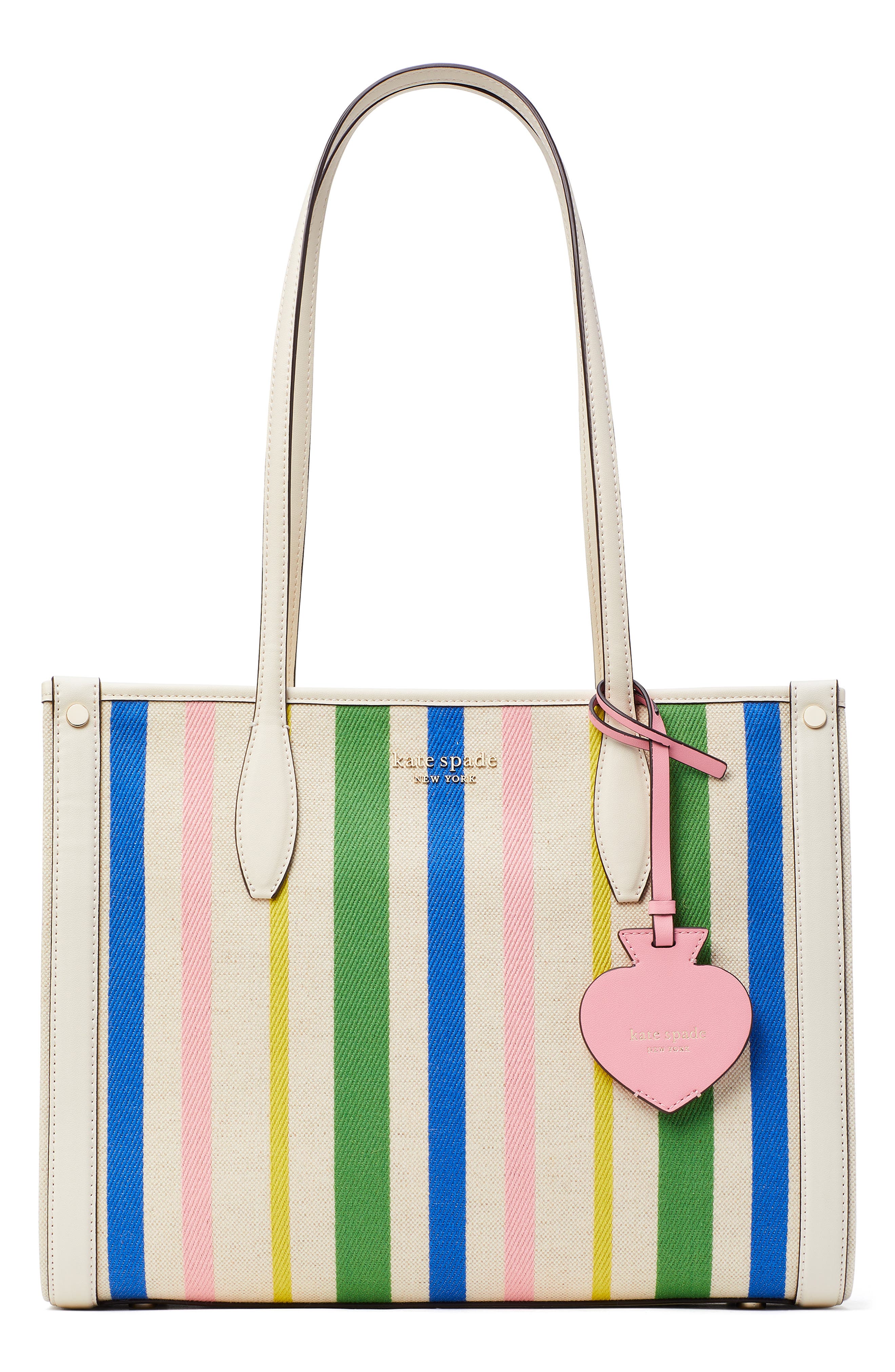 Kate Spade New York market breezy stripe print tote, Main, color, 