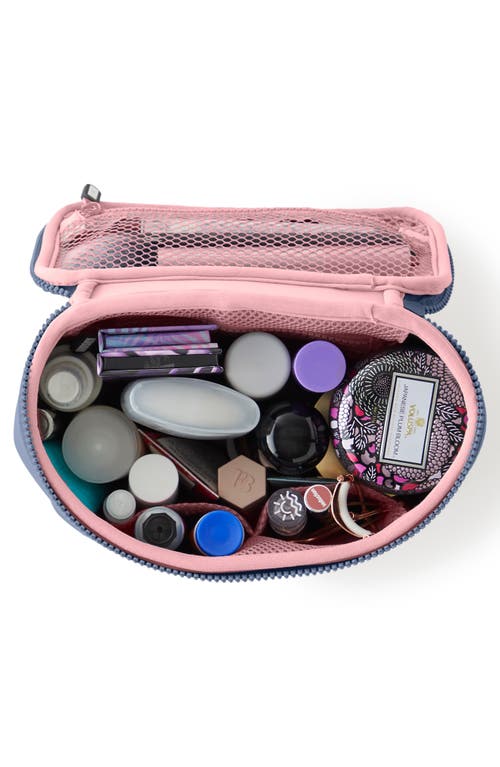 Kusshi Small Neoprene Train Case In Pearl Blue/sand Pink