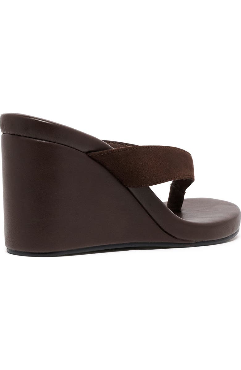 Therapy Australia Ren Wedge Sandal, Alternate, color, Chocolate Microsuede