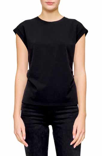 MELLODAY Side Ruched Crepe Top
