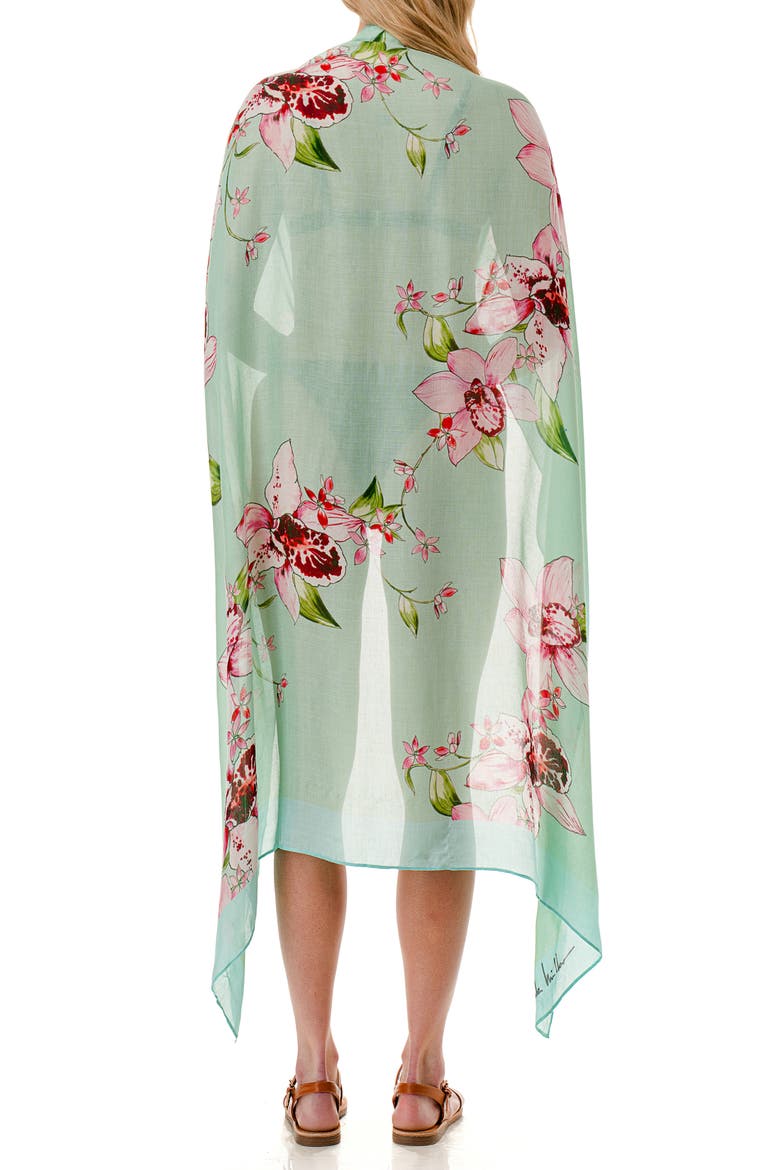 Floral Print Sarong, Alternate, color, BLUE