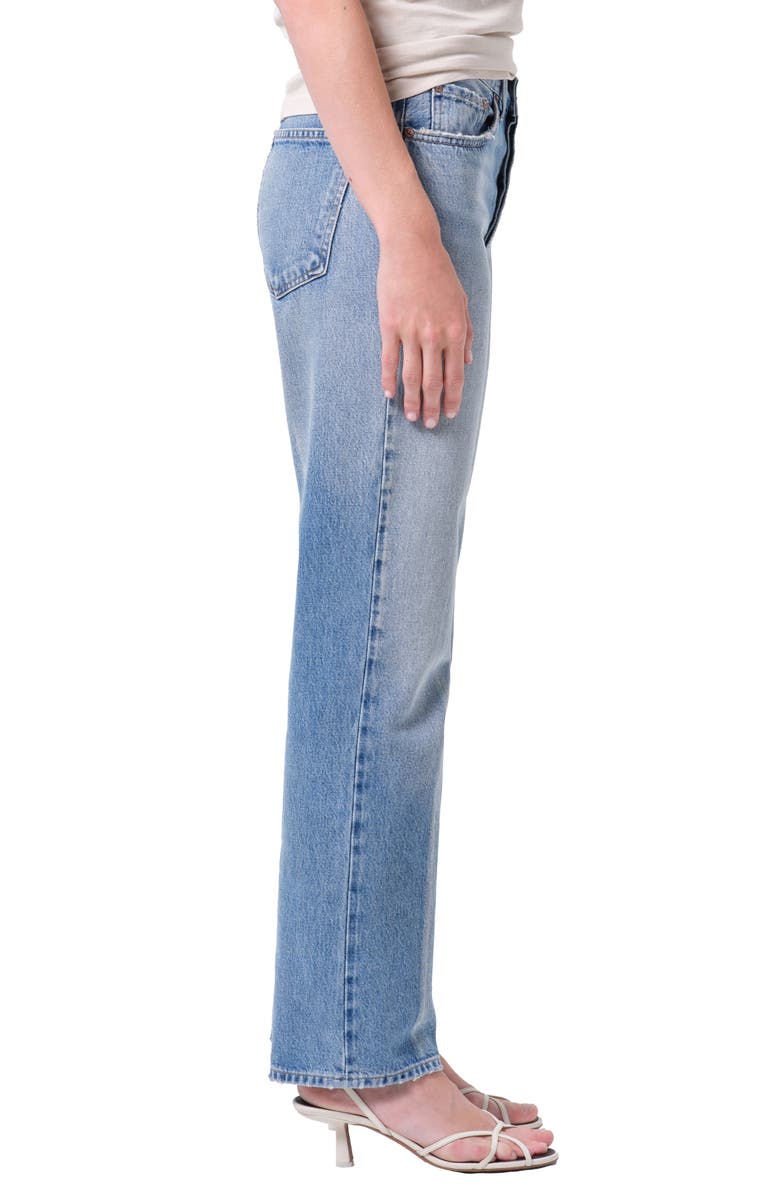 AGOLDE Lana High Waist Straight Leg Jeans, Alternate, color, Brink Med Indigo