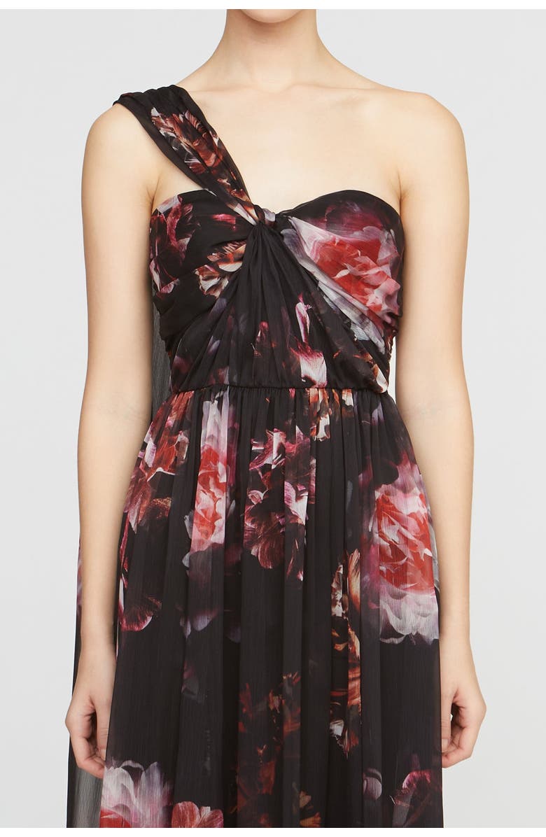 HALSTON Lina Chiffon Gown, Alternate, color, Night Lotus