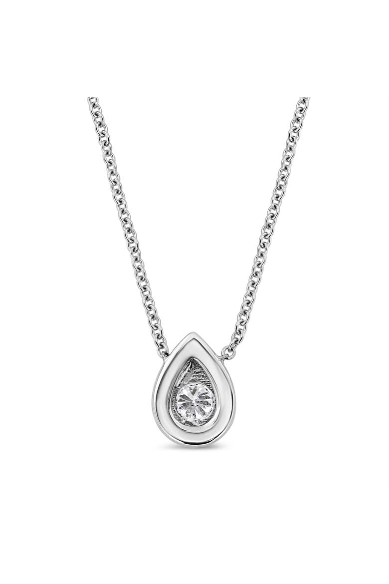 10K White Gold 1/10 ctw Miracle Set Round-Cut Diamond Mixed Shape, Alternate, color, Pear Shape