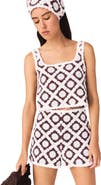 maje Floral Crochet Top