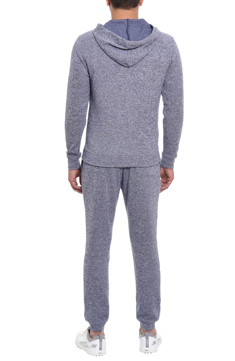 Robert Graham Atom Skull Appliqué Zip Hoodie, Alternate, color, Navy