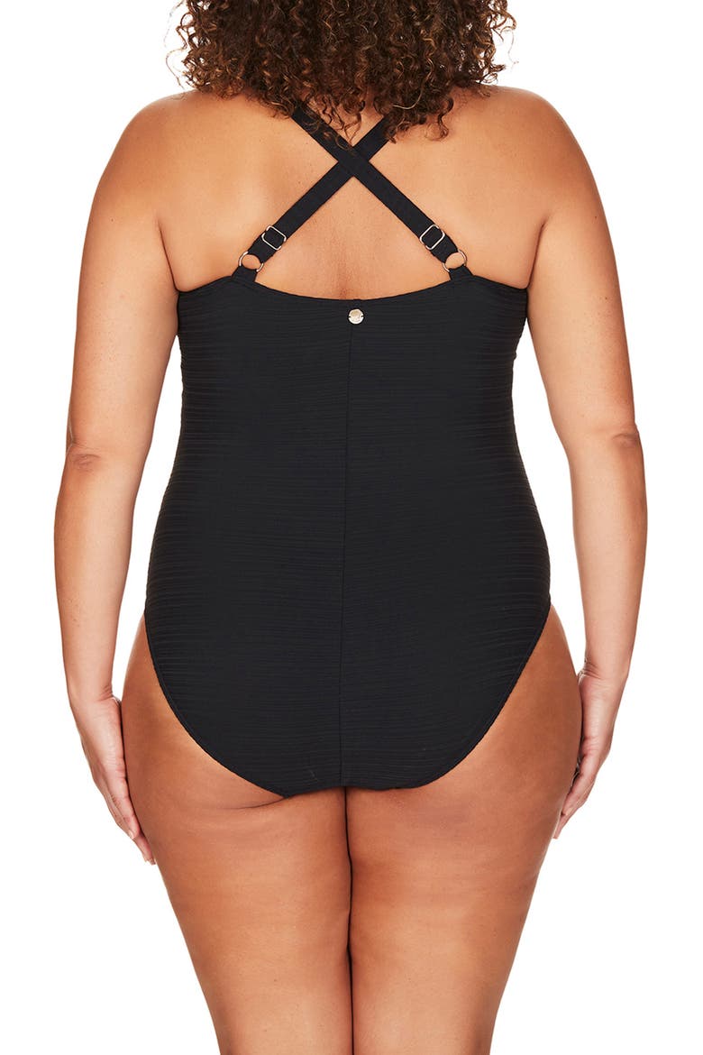 Aria Botticelli C-, D- & DD-Cup One-Piece Swimsuit, Alternate, color, BLACK