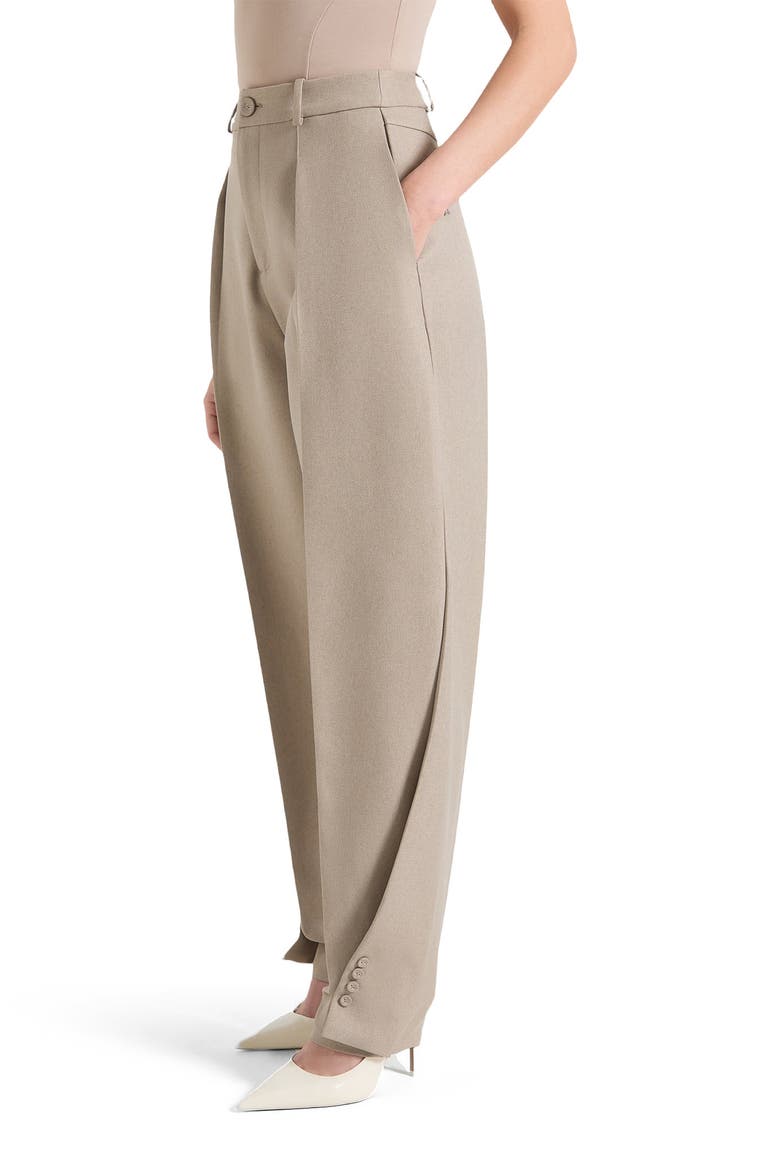 Sophie Twist Leg Tailored Trousers, Alternate, color, Taupe