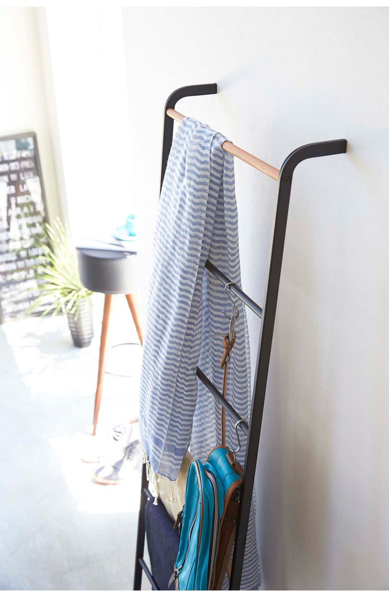 Yamazaki Leaning Ladder Rack Hanger, Alternate, color, Black