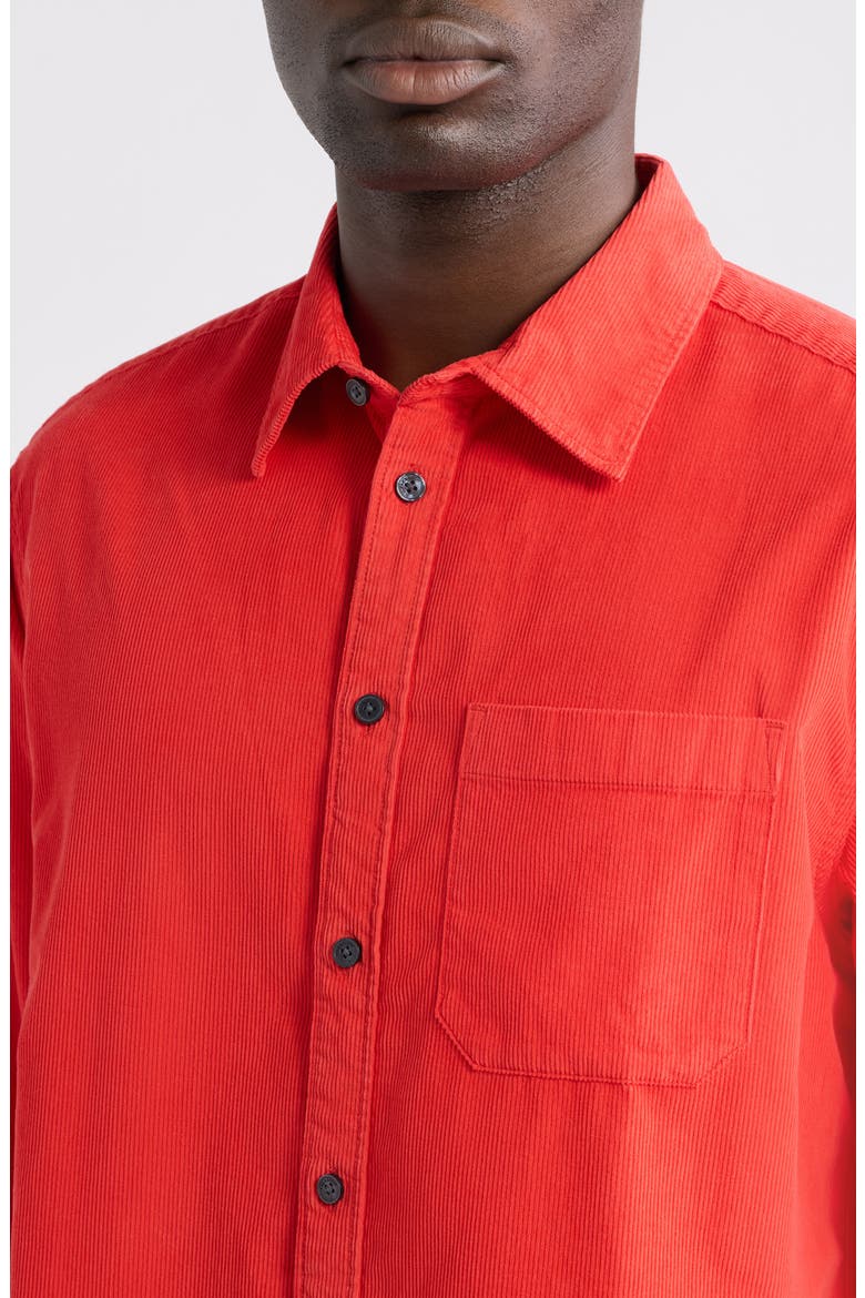 Relaxed Corduroy Shirt Jacket, Alternate, color, RED