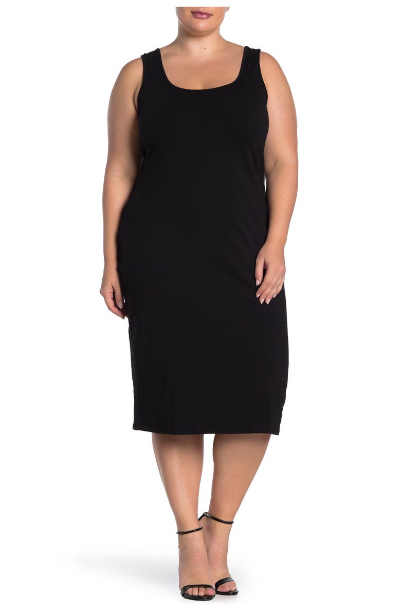 PLANET GOLD Double Scoop Knit Tank Dress, Main, color, 