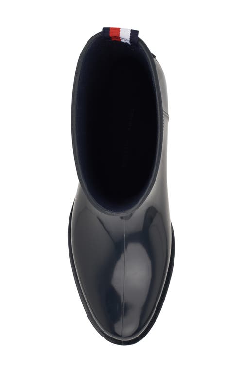Tommy Hilfiger Crest Rain Boot In Black