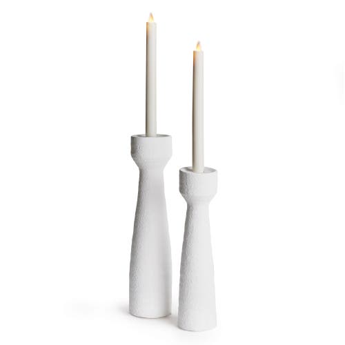 Napa Home & Garden Colton Taper Candle Holder Stands Set Of 2 In White