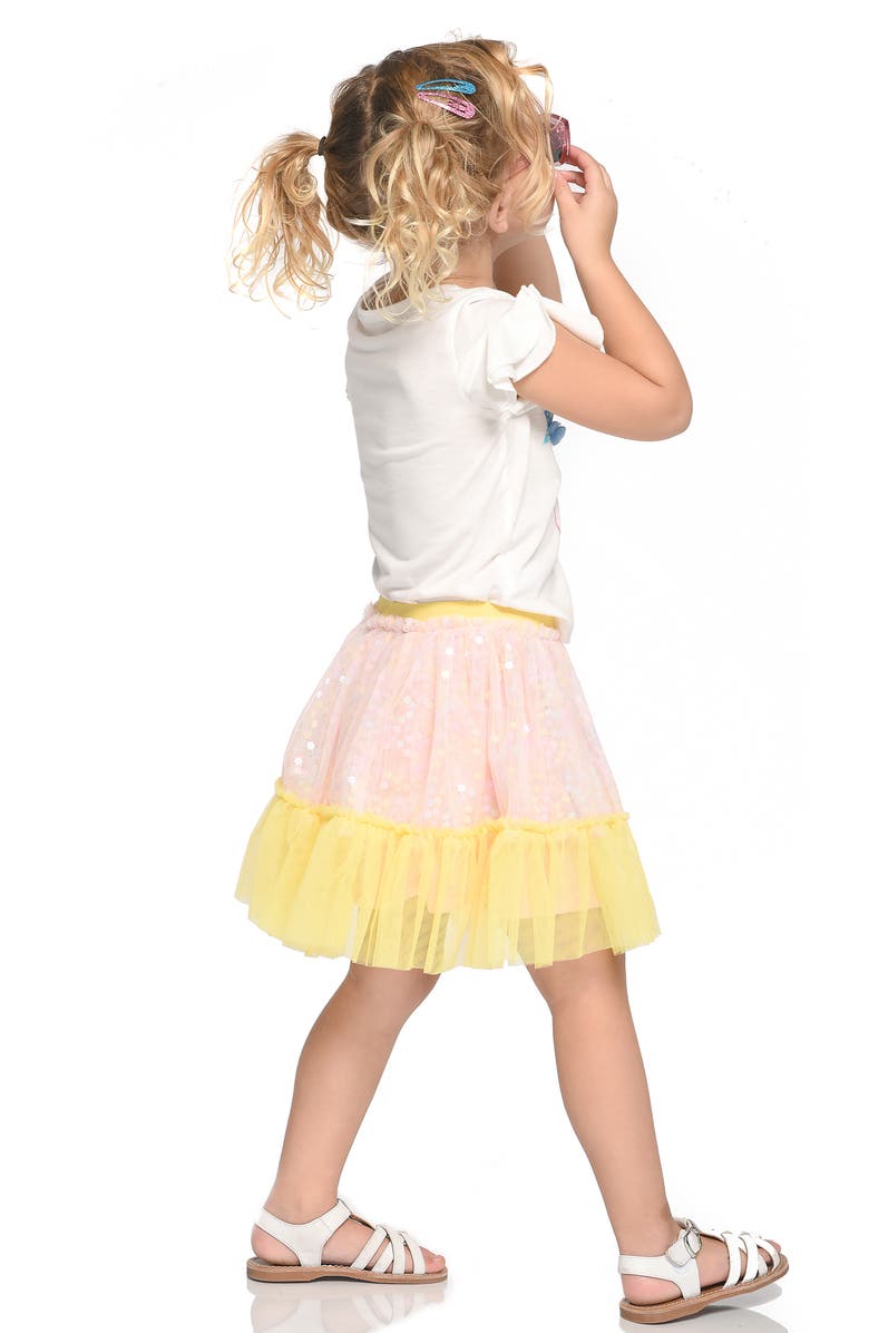 Truly Me Ruffle Sequin Skirt, Alternate, color, 