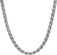 HMY JEWELRY Oxidized Stainless Steel Necklace