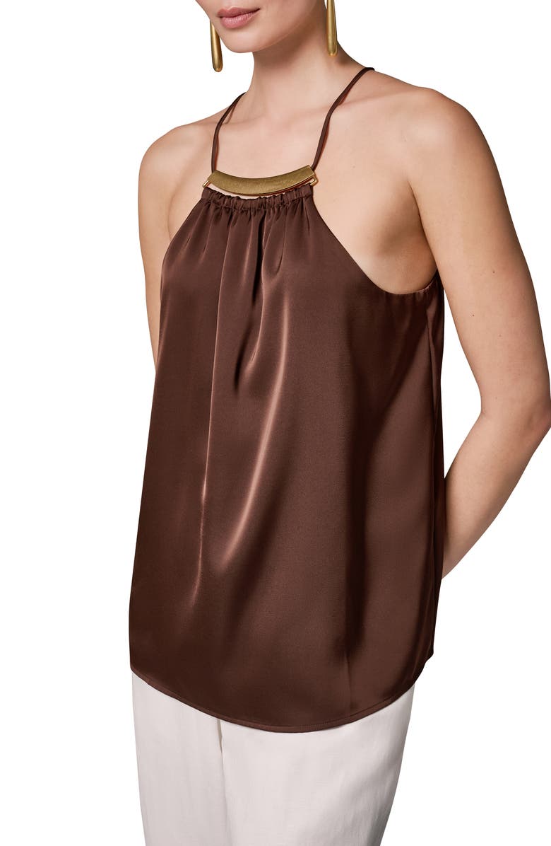 Donna Karan New York Sleeveless Satin Top, Alternate, color,