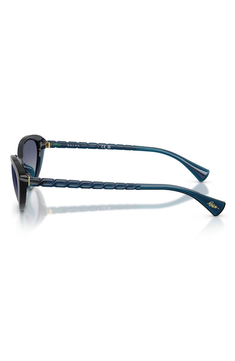 Ralph Lauren 56mm Butterfly Sunglasses, Alternate, color, Dark Transparent Blue