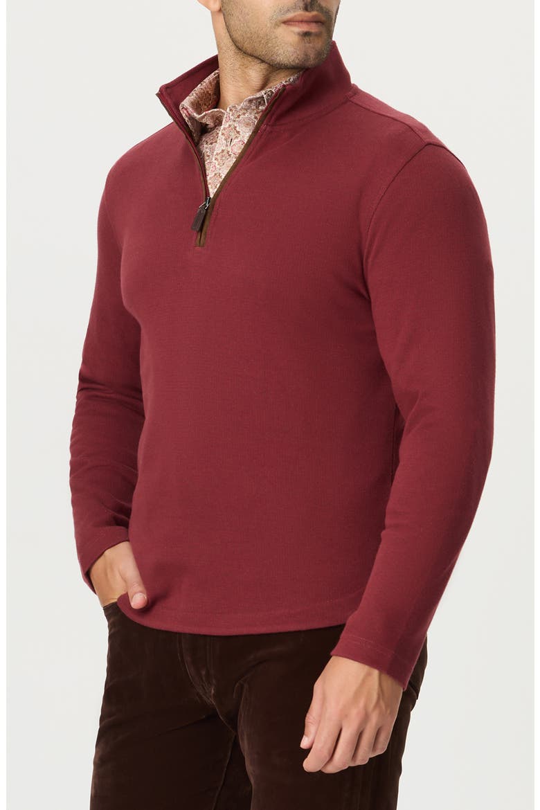 Tanswell Long Sleeve Quarter Zip Knit Top, Main, color, BURGUNDY