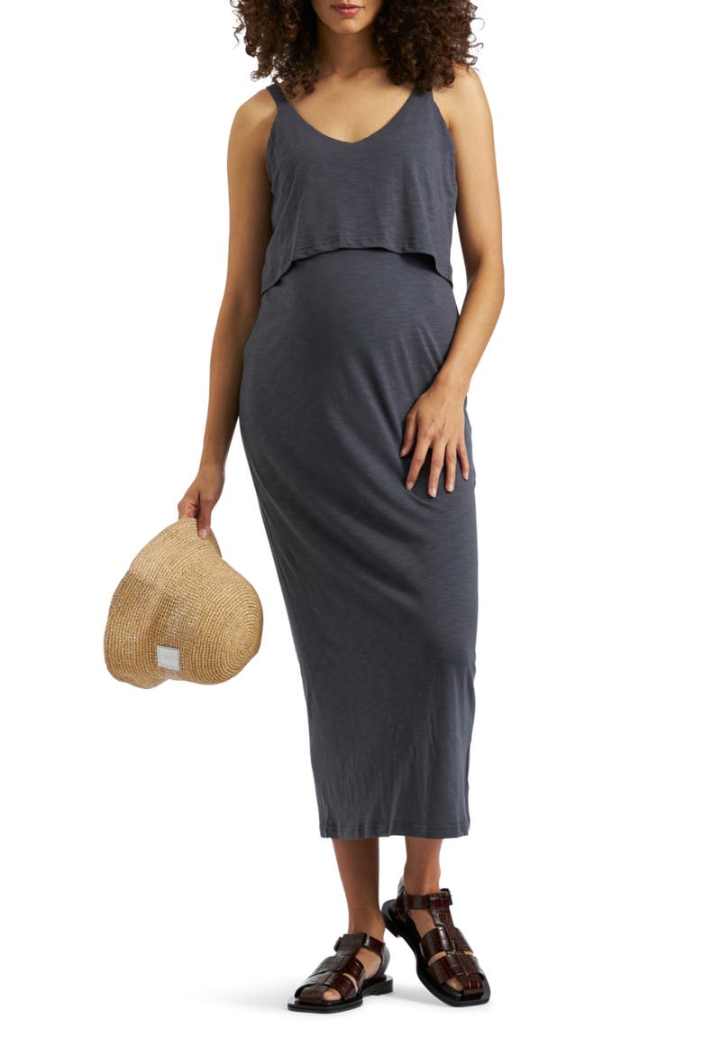 Kerry Nursing Dress, Alternate, color, SLATE